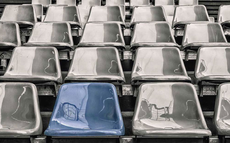 chairs in a stadium